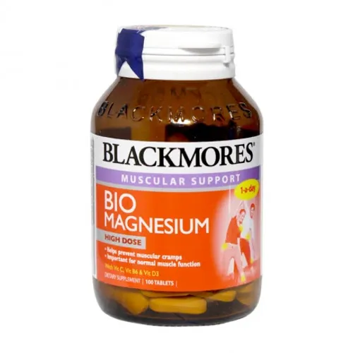 Viên uống hỗ trợ chức năng cơ bắp, giảm triệu chứng tiền kinh nguyệt Blackmores Bio Magnesium (Chai 100 viên)