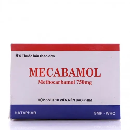 Viên nén Mecabamol 750mg trị giảm triệu chứng của các bệnh lý cơ xương cấp tính (6 vỉ x 10 viên)