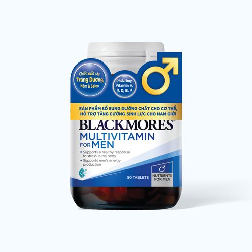 Viên uống Blackmores Multivitamin For Men tăng cường sinh lý nam  (Lọ 50 viên)