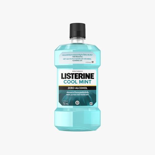 Nước súc miệng diệt khuẩn Listerine Mouthwash Cool Mint Zero Alcohol (750ml)