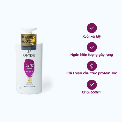 Dầu gội Pantene Shampoo Pro-V Hair Fall Control (Chai 650ml)
