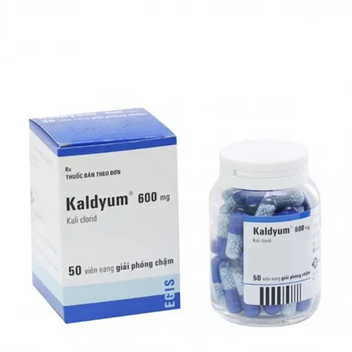 Viên giải phóng có kiểm soát Kaldyum 600mg - EGIS điều trị phòng ngừa giảm kali-huyết (chai 50 viên)
