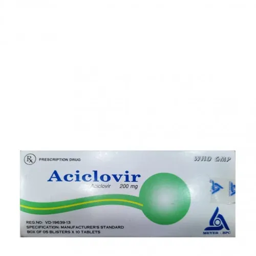 Aciclovir (Hộp 5 vỉ x 10 viên)