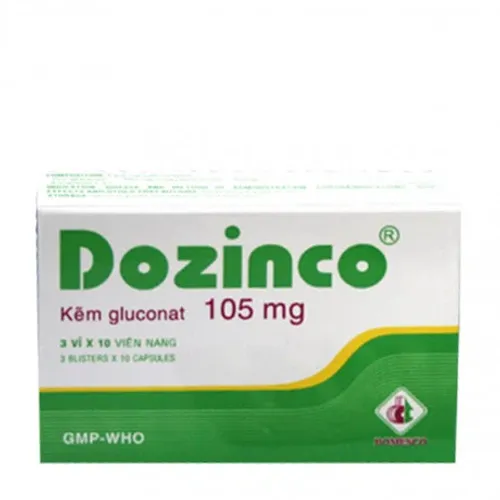 Viên nang Dozinco Zinc 15mg phòng ngừa và điều trị kẽm (3 vỉ x 10 viên)