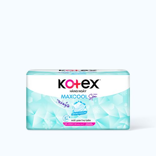 Băng vệ sinh hàng ngày siêu mỏng dịu mát từ thảo dược Kotex (Gói 40 miếng)
