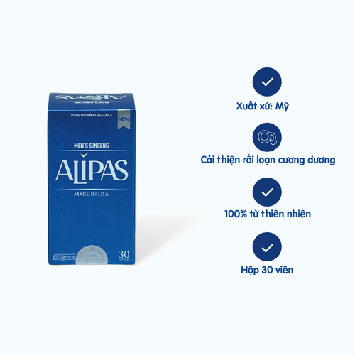 Viên uống  ALIPAS Ecogreen Men’s Ginseng hỗ trợ cải thiện sức khỏe sinh lí Nam,cải thiện rối loạn cương dương (Hộp 30 viên)