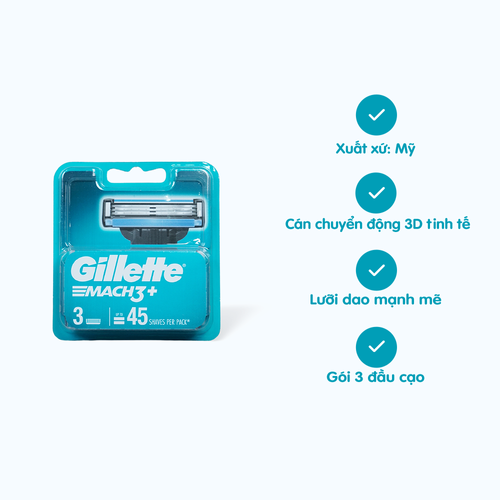 Lưỡi dao cạo March3+ Gillette (Hộp 3 cái)
