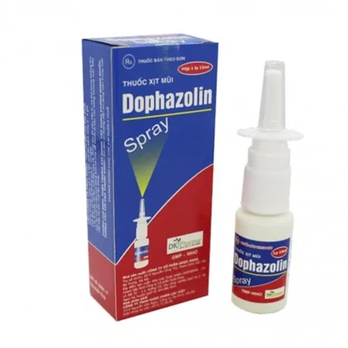 Thuốc xịt mũi Dophazolin trị viêm xoang, viêm mũi dị ứng, nghẹt mũi, sổ mũi, hắt hơi (chai 15ml)