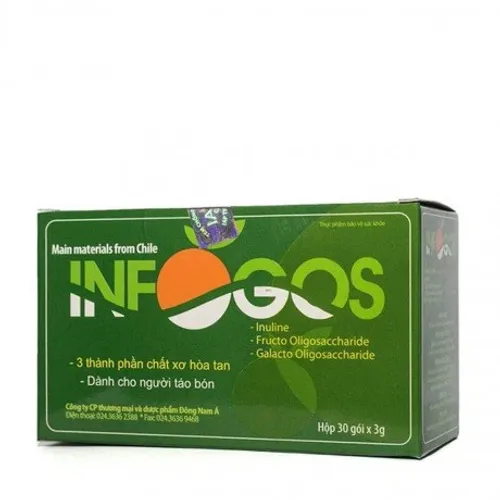 Bột hòa tan Infogos bổ sung chất xơ, hỗ trợ giảm nguy cơ táo bón (Hộp 30 gói x 3g)