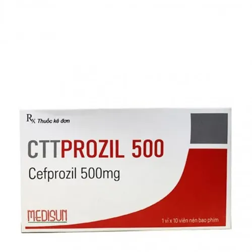 Viên nén CTTPROZIL 500MG kháng sinh điều trị nhiễm khuẩn (1 vỉ x 10 viên)