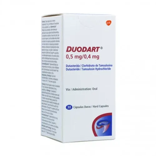 Viên nang Duodart 0,5mg/0,4mg hỗ trợ điều trị phì đại lành tính tiền liệt tuyến (chai 30 viên)