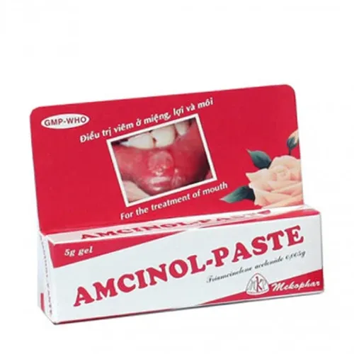 Gel Amcinol-Paste trị viêm ở miệng,lợi và môi (tuýp 5g)