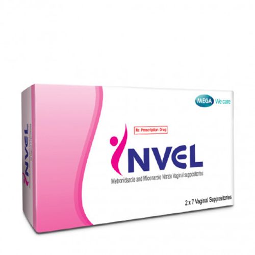 Viên đặt âm đạo Invel điều trị bệnh nấm candida âm đạo và viêm âm đạo (2 vỉ x 7 viên)