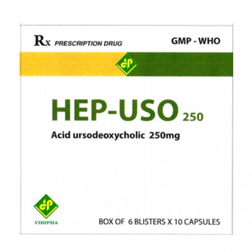 Viên nang HEP USO 250 điều trị sỏi mật, cải thiện chức năng gan (10 vỉ x 10 viên)