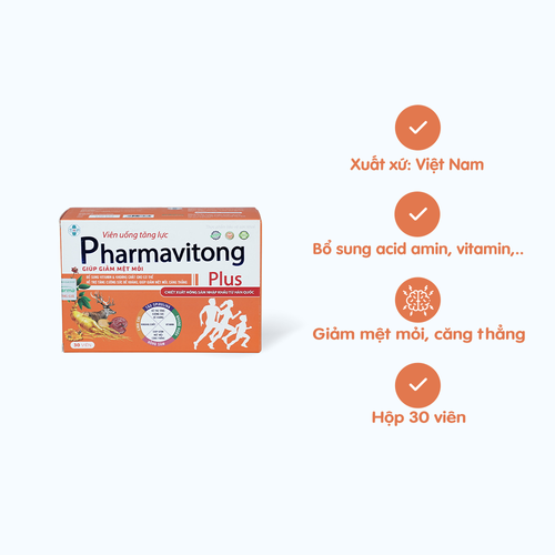 Viên uống Pharmavitong Plus hỗ trợ bồ bổ cơ thể (Hộp 30 viên)