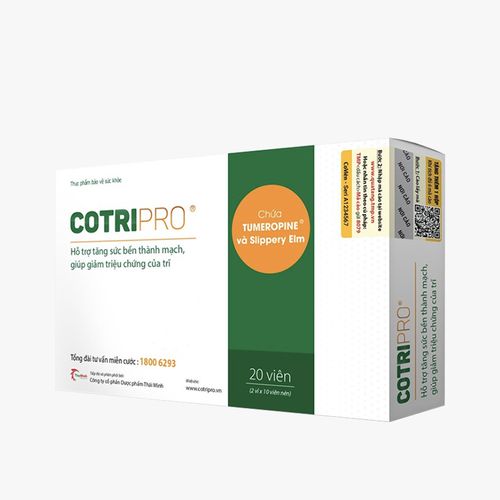 Viên uống Thái Minh CotriPro hỗ trợ tăng sức bên thành mạch, giảm triệu chứng trĩ (Hộp 20 viên)
