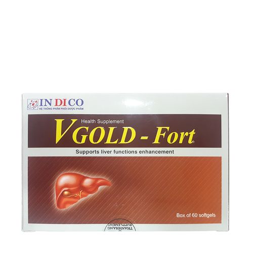 Viên uống hỗ trợ giảm rối loạn chức năng gan Vgold Fort (Hộp 60 Viên)