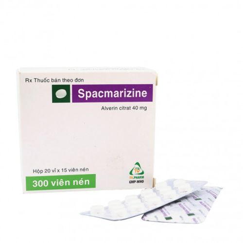 Viên nén Spacmarizine 40mg chống co thắt cơ trơn đường tiêu hóa (20 vỉ x 15 viên)