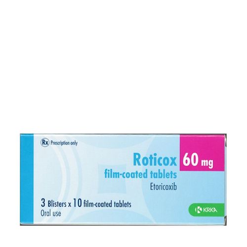 Viên nén Roticox 60mg điều trị viêm và giảm các cơn đau khớp, đau cấp (3 vỉ x 10 viên)