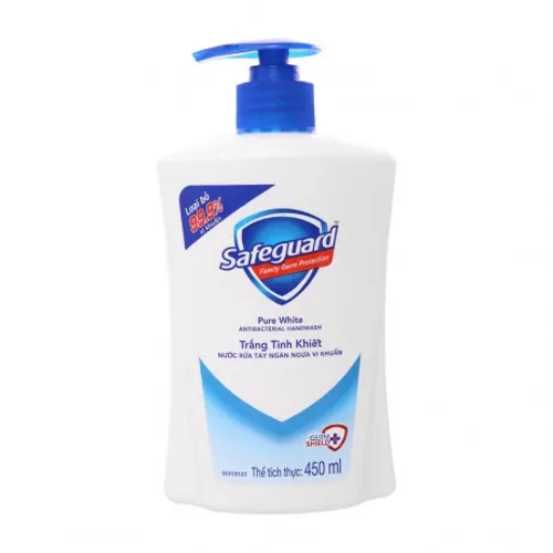 Nước rửa tay Safeguard Pure White Liquid Hand Soap (Chai 450g)