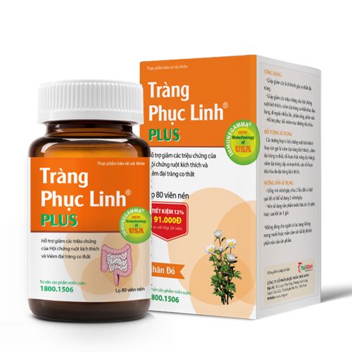 Viên uống Thái Minh Tràng phục linh Plus hỗ trợ giảm các triệu chứng của viêm đại tràng co thắt (Hộp/ Lọ 80 viên)