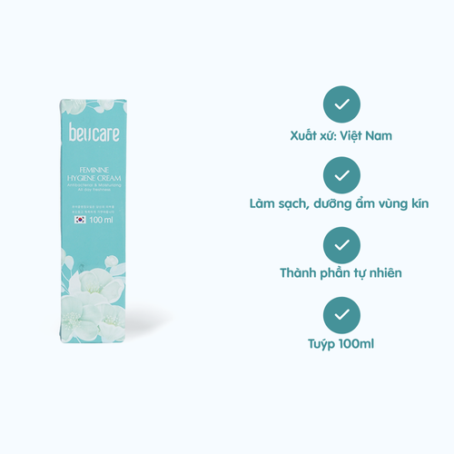 Kem vệ sinh phụ nữ kháng khuẩn và dưỡng ẩm BeUCare Ferminine Hygiene Cream - Antibac terial & moisturizing (Chai 100ml)