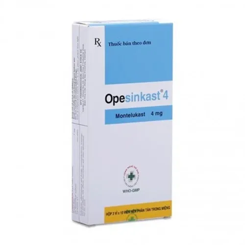 Viên phân tán trong miệng Opesinkast 4mg dự phòng và điều trị hen phế quản (3 vỉ x 10 viên)