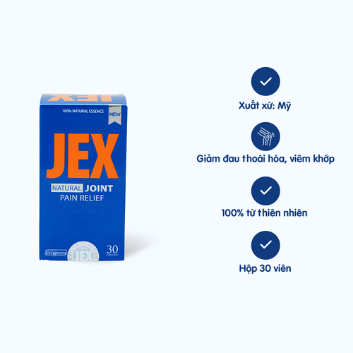 Viên uống  JEX Ecogreen hỗ trợ giảm đau trong thoái hoá khớp, viêm khớp ( Hộp 30 viên)