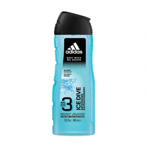 Sữa tắm gội toàn thân nam Adidas Ice Dive Body, Hair & Face Shower Gel (400ml)