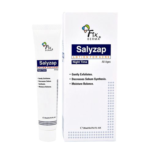 Lotion FIXDERMA Salyzap giúp làm sạch bã nhờn, tế bào da chết, và giảm mụn cho da (Tuýp 20ml)
