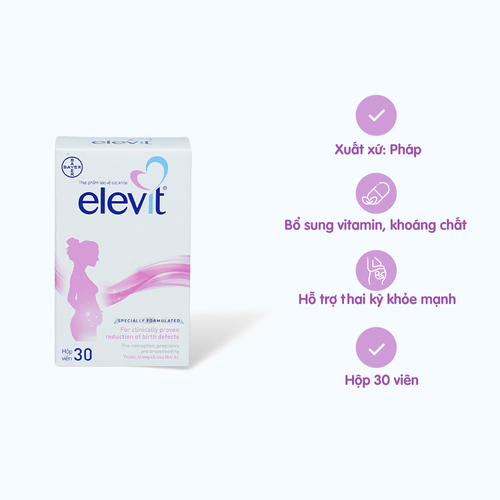 Viên uống Elevit bổ sung vitamin tổng hợp cho bà bầu (Hộp 30 viên)