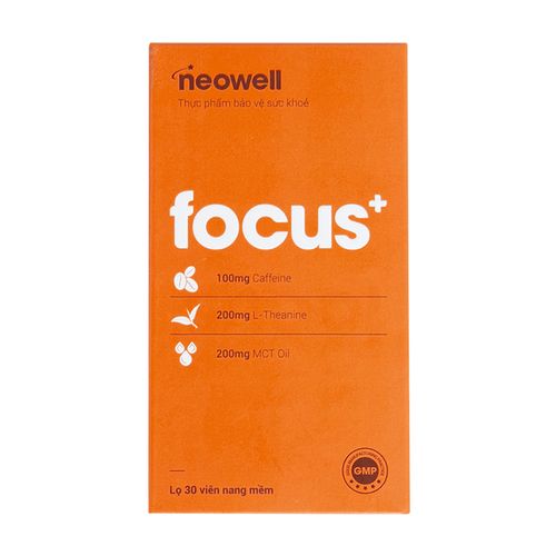 Viên uống NeoWell Focus+ hỗ trợ tăng cường tập trung, tỉnh táo và bổ sung năng lượng (Hộp 30 viên)