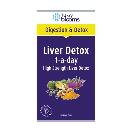 Viên uống Henry Blooms Liver Detox 1-a-day hỗ trợ giải độc gan thanh lọc cơ thể (Hộp 60 viên)