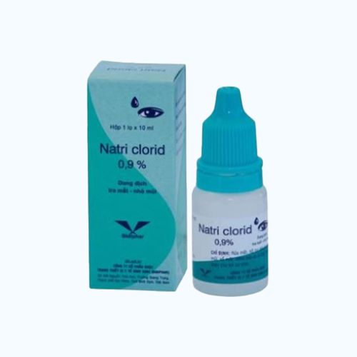 Nước muối Natri clorid 0,9% khô mắt, rửa mắt, vệ sinh mũi (chai 10ml)