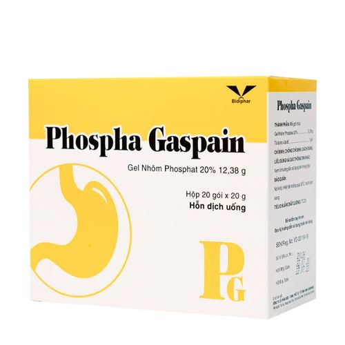 Hỗn dịch uống Phospha gaspain 20% điều trị viêm loét dạ dày tá tràng, viêm thực quản (20 gói x 20g)