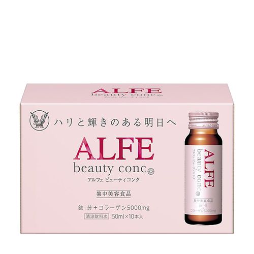 Nước uống bổ sung collagen Alfe Beauty Conc giúp hỗ trợ trắng da cải thiện nếp nhăn (Hộp 10 chai x 50 ml)