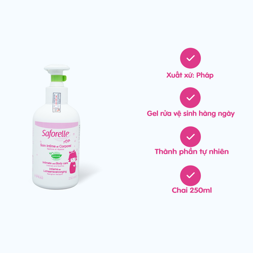 Gel vệ sinh hằng ngày cho bé Saforelle (Chai 250ml)