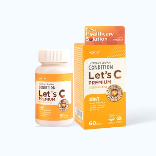 Viên uống Kolmar Condition Let's C Premium Bổ sung vitamin C (Hộp 60 viên)