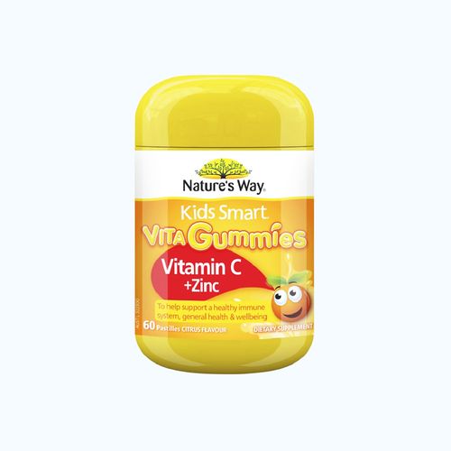 Kẹo dẻo Nature's Way Kids Smart VitaGummies bổ sung vitamin C và kẽm cho trẻ (Hũ 60 viên)