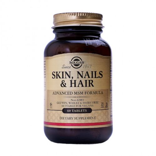 Viên uống Solgar Hair Skin Nails hỗ trợ dưỡng tóc, da, móng (Lọ 60 viên)