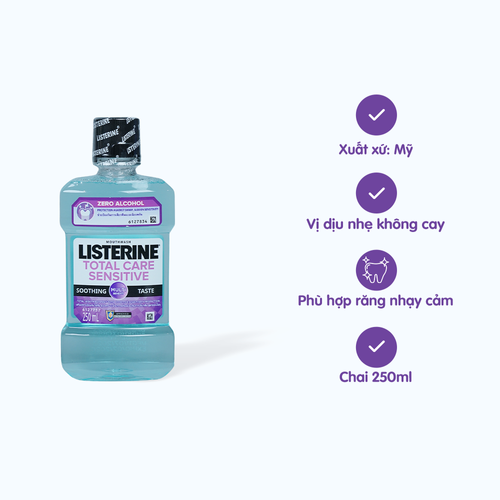 Nước súc miệng Listerine Total Care Sensitive (250ml)
