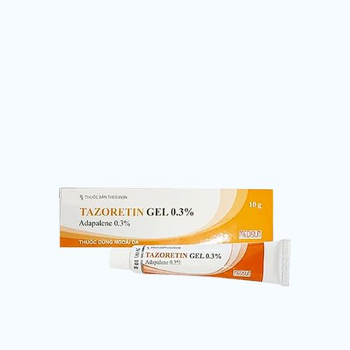 Thuốc dùng ngoài Tazoretin 0,3% điều trị tại chỗ mụn trứng cá vừa và nhẹ (tuýp 10g)