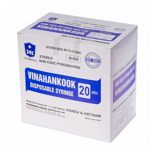 Bơm tiêm 20ml/cc Vinahankook (Hộp 50 cái)