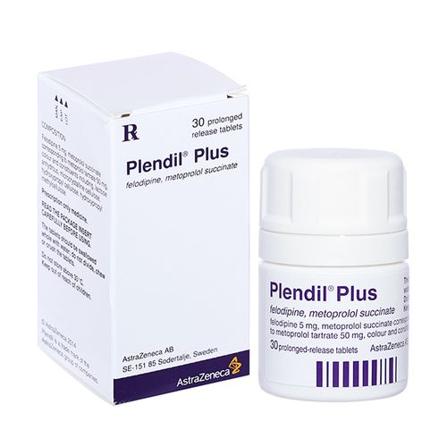 Viên giải phóng có kiểm soát Plendil Plus 5mg/47.5mg điều trị tăng huyết áp (hộp 30 viên)