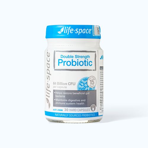 Viên uống Life-space Double Strength Probiotic bổ sung 64 tỉ men vi sinh với 15 chủng lợi khuẩn, hỗ trợ hệ tiêu hóa khỏe mạnh (Chai 30 viên)