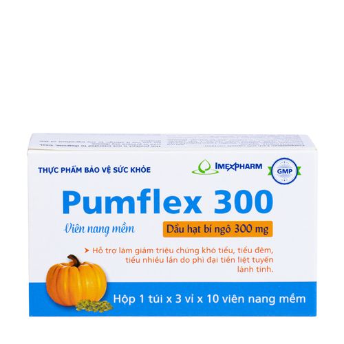 Viên uống Imexpharm Pumflex 300 hỗ trợ giảm triệu chứng tiểu đêm (Hộp 30 viên)