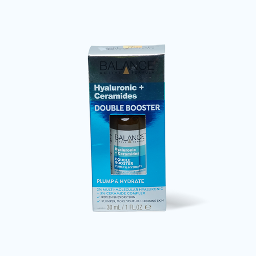 Serum BALANCE Active Formula Double Booster Hyaluronic & Ceramides Cấp Nước Dưỡng Ẩm Da (Chai 30ml)