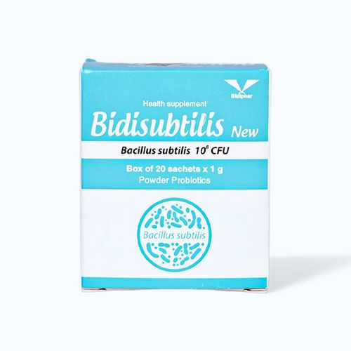 Bột uống Bidiphar Bidisubtilis bổ sung men vi sinh hỗ trợ hệ tiêu hóa (Hộp 20 gói)