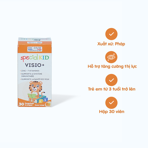 Viên uống SPECIAL KID Visio+ hỗ trợ tăng cường thị lực cho trẻ (Hộp 30 viên)
