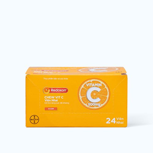 Viên nhai BAYER Redoxon bổ sung vitamin C (Hộp 12 gói x 2 viên)